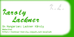 karoly lackner business card